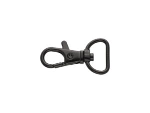 Karabińczyk metalowy 17 mm rybka 5 g czarny mat