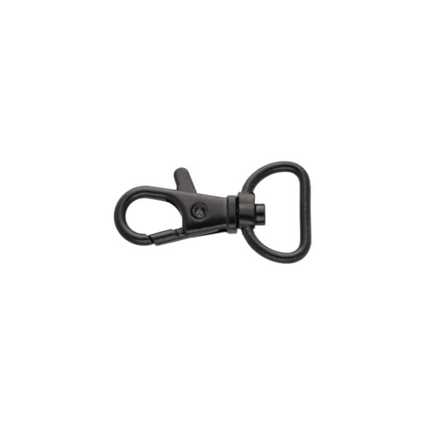 Karabińczyk metalowy 17 mm rybka 5 g czarny mat