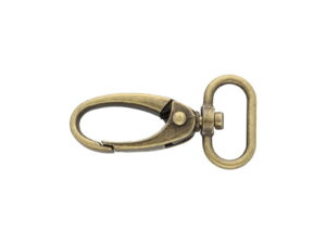 Karabińczyk metalowy 20 mm 0037 krab stare złoto