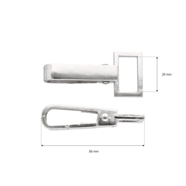 Karabińczyk metalowy 20 mm rf-70 nikiel - drugi gatunek