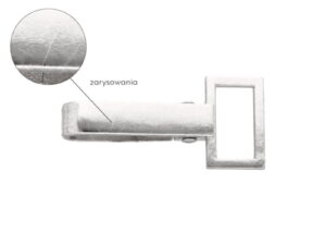 Karabińczyk metalowy 20 mm rf-70 nikiel - drugi gatunek
