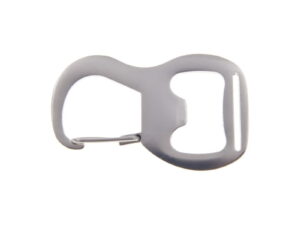 Karabińczyk metalowy 24 mm otwieracz nikiel mat