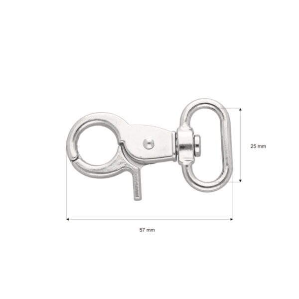 Karabinerhaken 25 mm (gz0115) 22g - Glanz Silber