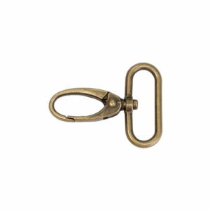 Karabińczyk metalowy 32 mm 0037 krab stare złoto