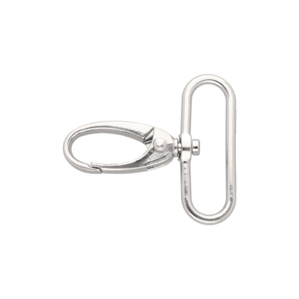 Karabińczyk metalowy 38 mm 0037 krab nikiel połysk