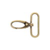 Karabińczyk metalowy 38 mm 0037 krab stare złoto
