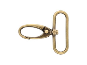 Karabińczyk metalowy 38 mm 0037 krab stare złoto