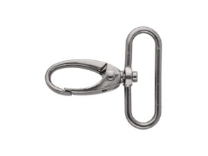 Karabińczyk metalowy 38 mm krab nikiel czarny