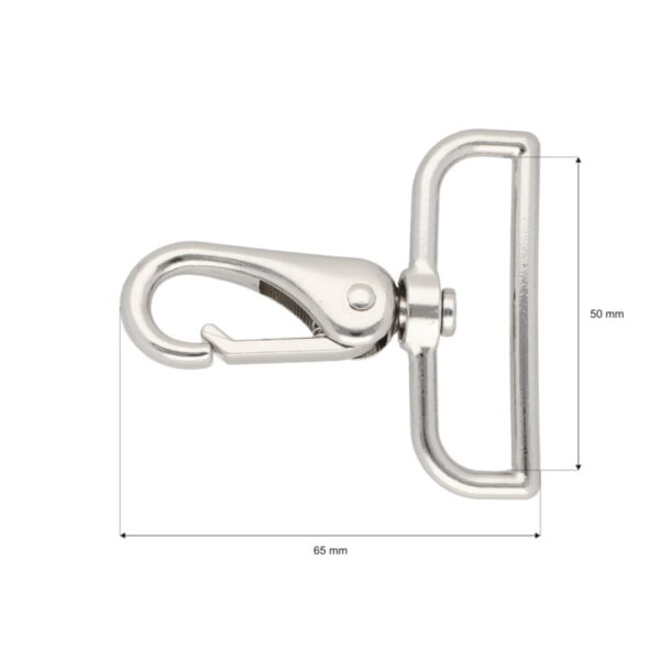 Karabińczyk metalowy 50 mm rf-704 nikiel
