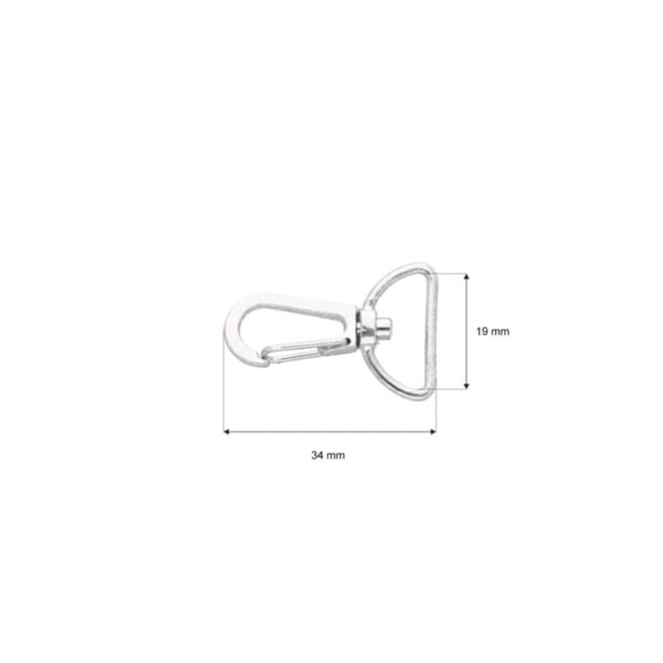 Karabinerhaken 19mm (0325-0022) 8g - Silber