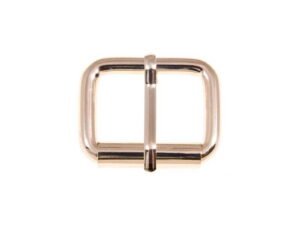 Klamra rymarska jednozaczepowa 33/25/6 mm jasne złoto drut