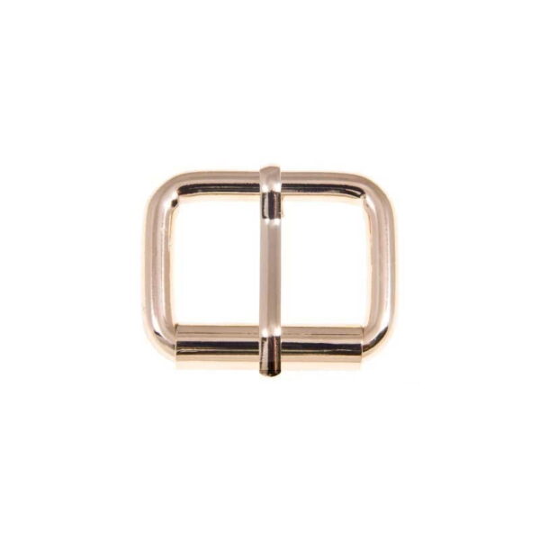 Klamra rymarska jednozaczepowa 33/25/6 mm jasne złoto drut