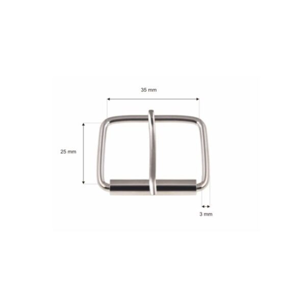 Klamra rymarska jednozaczepowa 35/25/3 mm nikiel drut