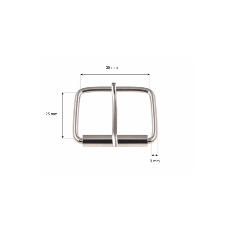 Klamra rymarska jednozaczepowa 35/25/3 mm nikiel drut