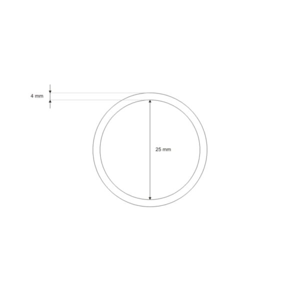 Kółko metalowe 25/4 mm nikiel drut