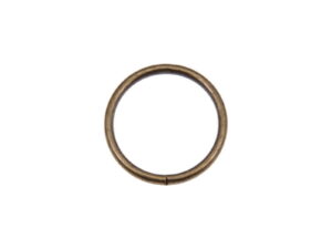 Kółko metalowe 30/3 mm stare złoto drut