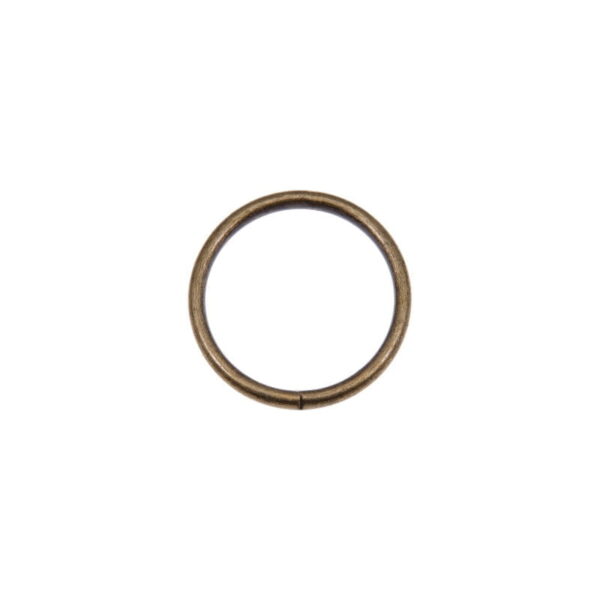 Kółko metalowe 30/3 mm stare złoto drut