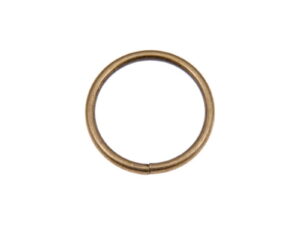 Kółko metalowe 35/3,5 mm stare złoto drut