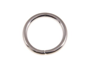 Kółko metalowe 38/6 mm nikiel połysk drut