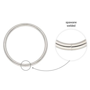 Kółko metalowe 40/3 mm nikiel spawane