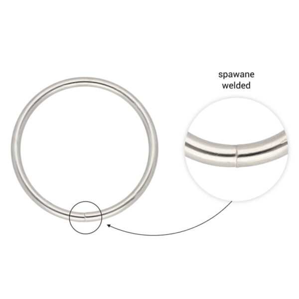 Kółko metalowe 40/3 mm nikiel spawane