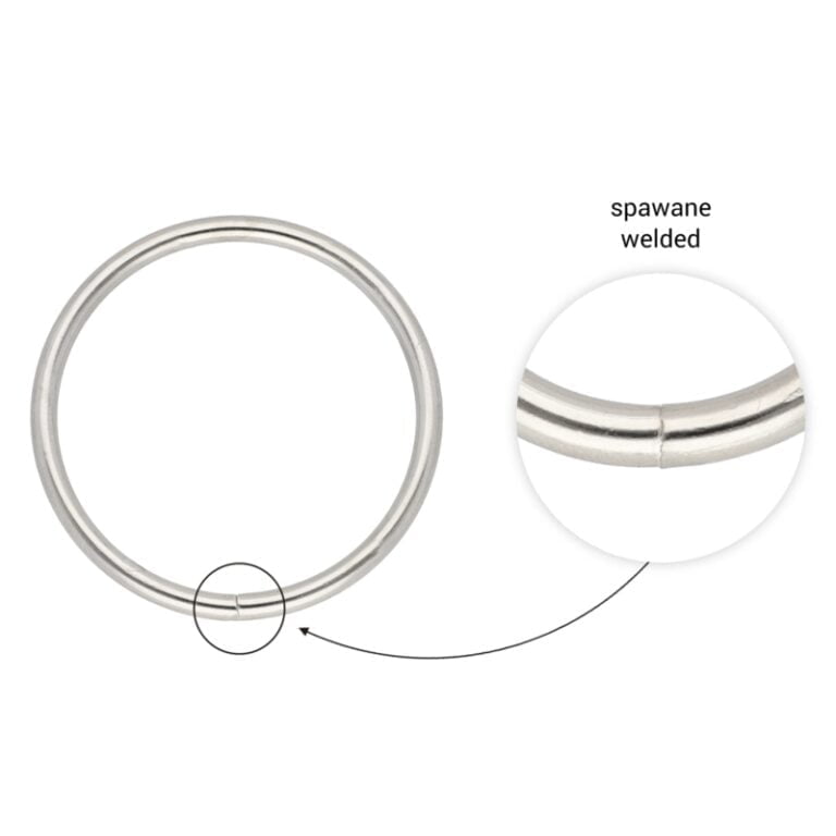 Kółko metalowe 40/3 mm nikiel spawane