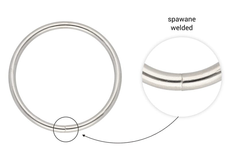Kółko metalowe 40/3 mm nikiel spawane