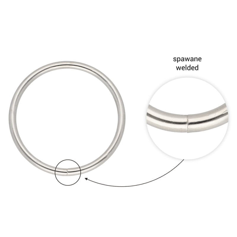 Kółko metalowe 40/3 mm nikiel spawane