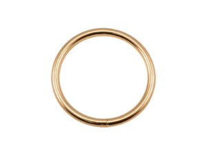 Kółko metalowe 40/4 mm jasnozłote drut