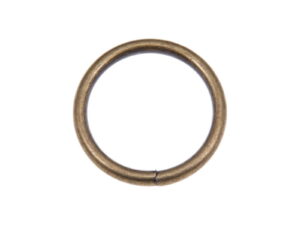 Kółko metalowe 40/5 mm stare złoto drut