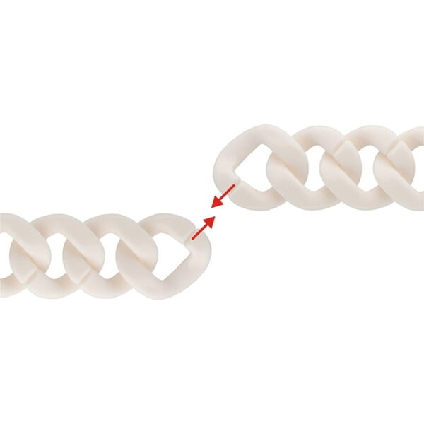 Łańcuch akrylowy ecru do torebki