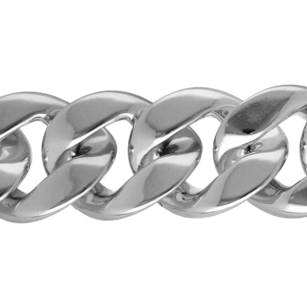 Łańcuch akrylowy srebrny do torebki