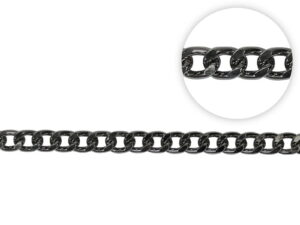 Łańcuszek do torebki metalowy czarny nikiel (2117)