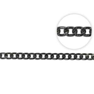 Łańcuszek do torebki metalowy czarny nikiel (2117)