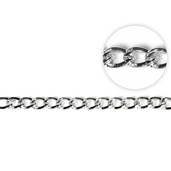 Łańcuszek do torebki metalowy nikiel (2110)