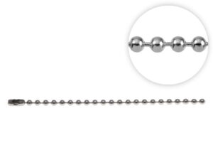 Łańcuszek metalowy kulkowy 2,5/120 mm nikiel