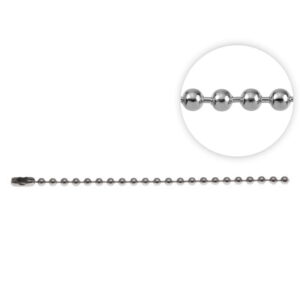 Łańcuszek metalowy kulkowy 2,5/120 mm nikiel
