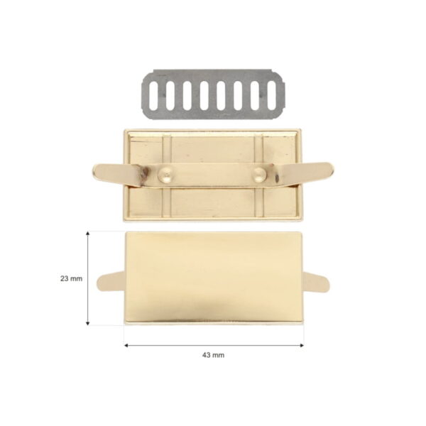 Plaketten 43/23mm Licht Gold