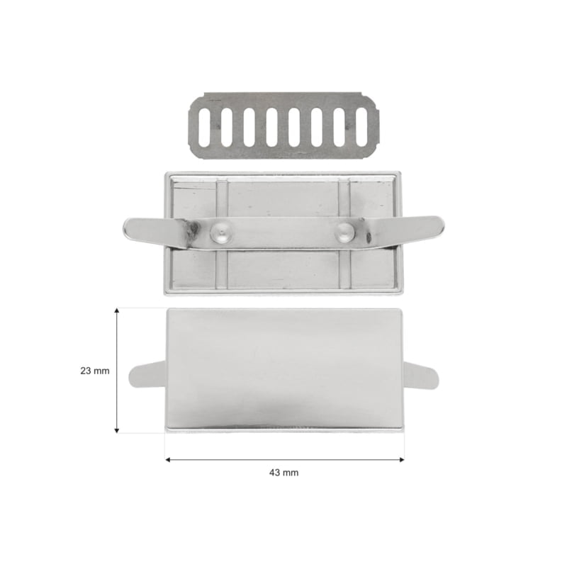 Plaketten 43/23mm- Silber