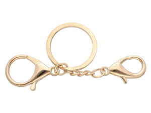 Zawieszka (brelok) metalowa do torebki 325-109 jasne złoto