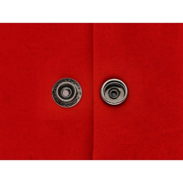 Druckknopf aus Metall 17mm - Schwarz mit Silberton