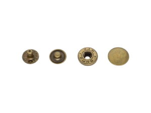 Druckknopf aus Metall Alfa 12,5mm - Altgold