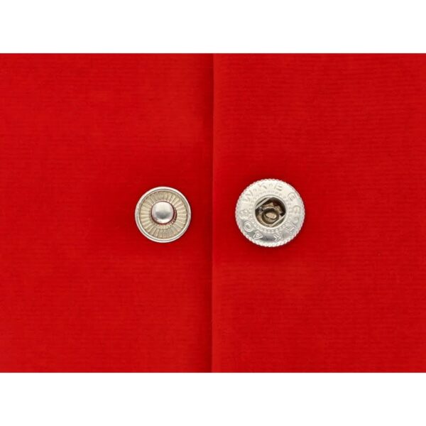 Druckknopf aus Metall Alfa 15mm - Silber