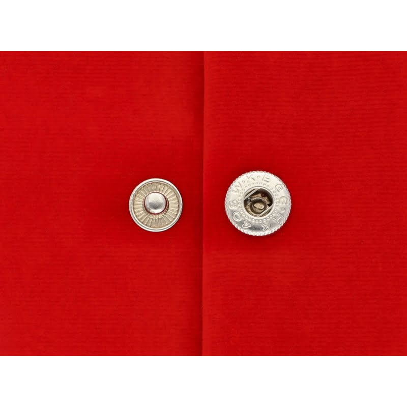 Druckknopf aus Metall Alfa 15mm - Silber