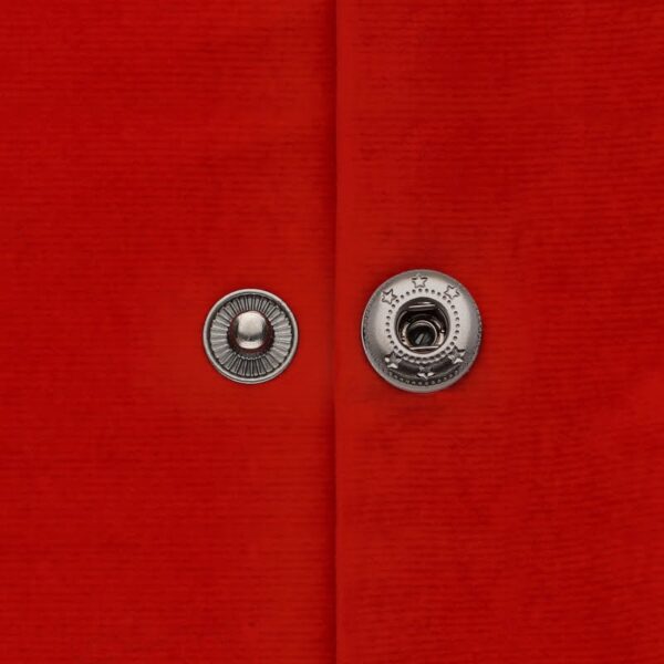 Druckknopf aus Metall Alfa 15mm Schwarz mit Silbertone