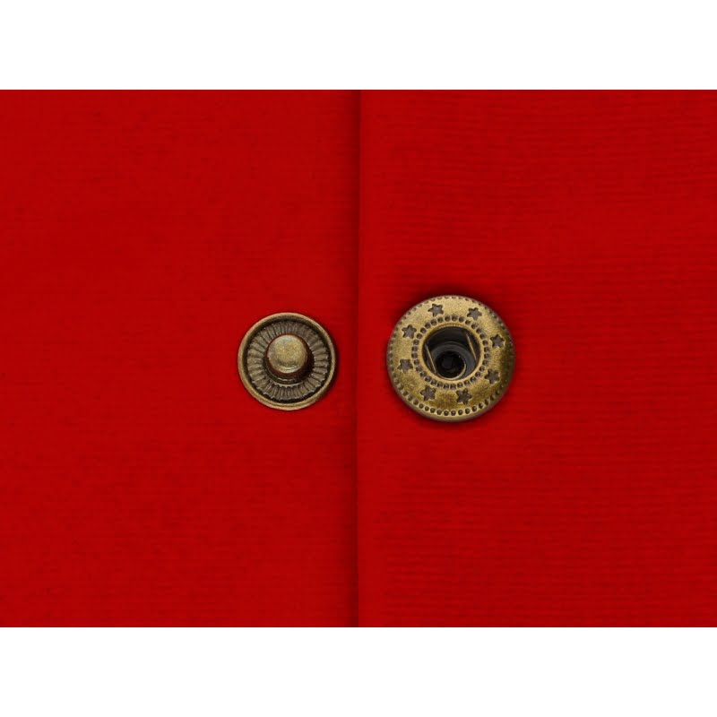 Druckknopf aus Metall Alfa 17mm - Altgold