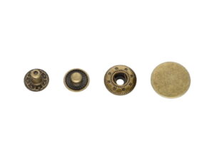 Druckknopf aus Metall Alfa 17mm - Altgold