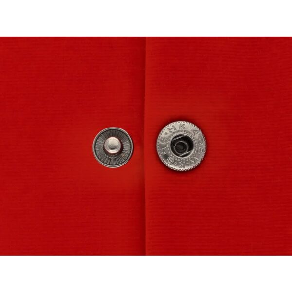 Druckknopf aus Metall Alfa 17mm - Schwarz mit Silbertone