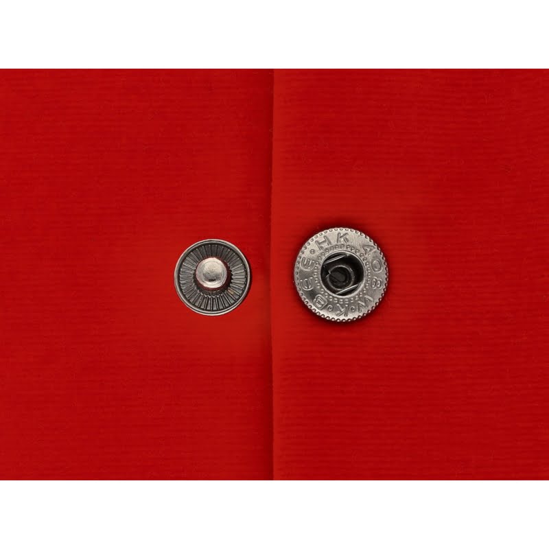 Druckknopf aus Metall Alfa 17mm - Schwarz mit Silbertone