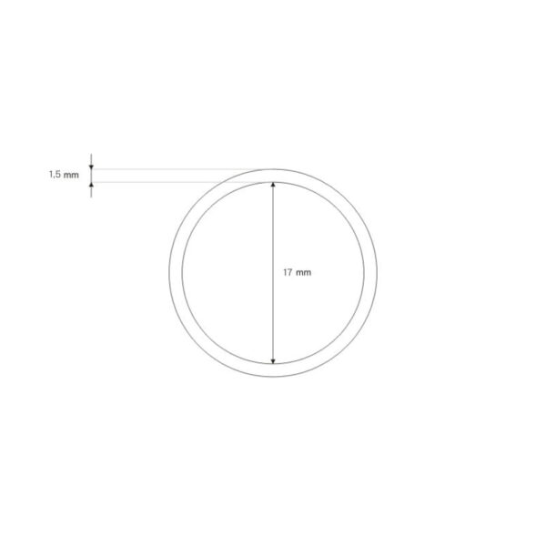 Metallring Spiral 17/1,5mm - Sibler